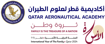 The logo of Qatar Aeronautical Academy