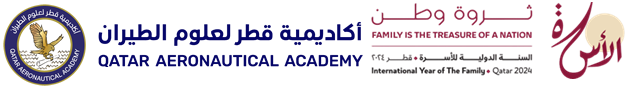 The logo of Qatar Aeronautical Academy